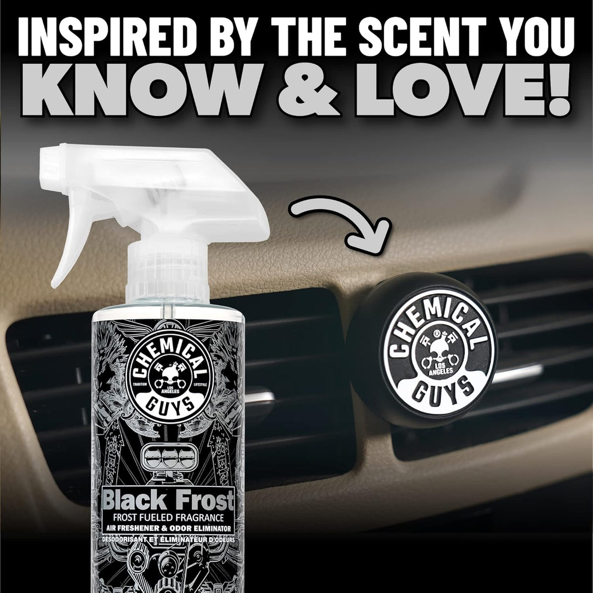 Chemical Guys AIR_302_04 Black Frost Scent and Signature Scent Combo Pack, Great for Cars, Trucks, SUVs, RVs, Home, Office & More (2-4 fl oz Items)