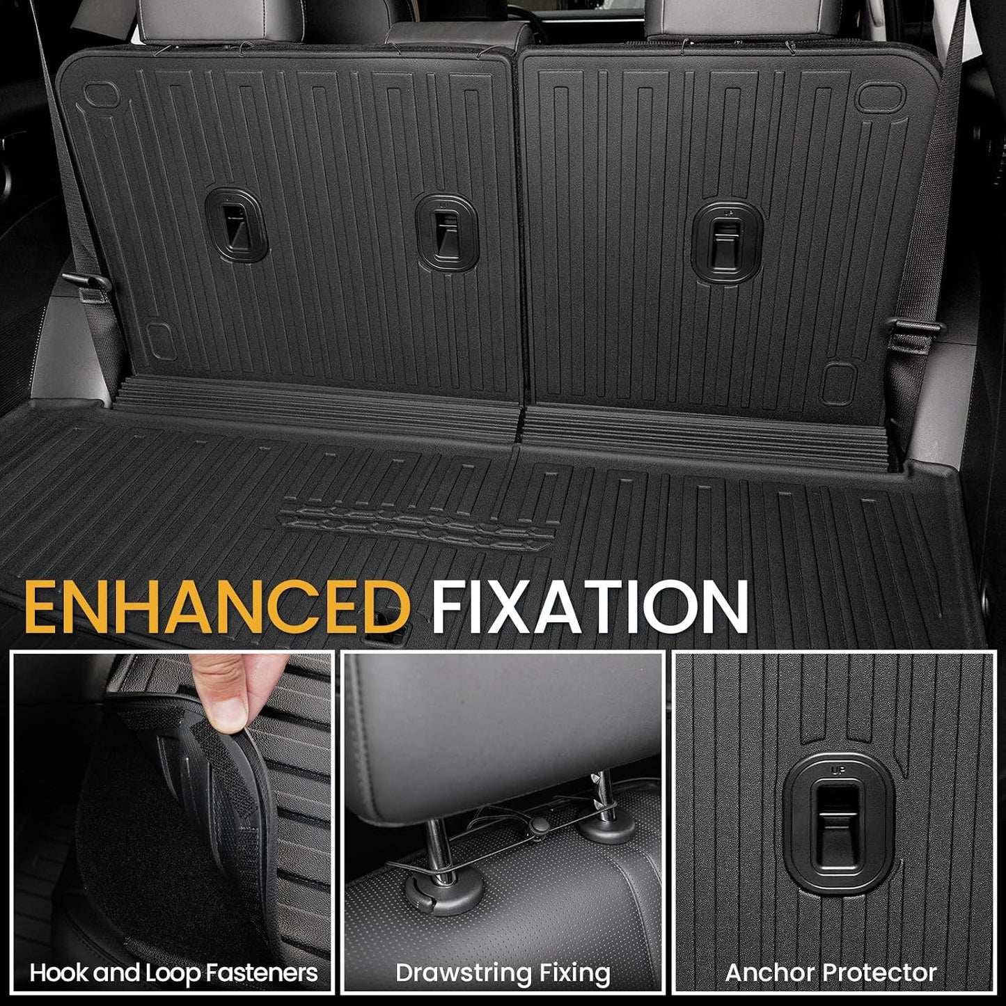 Floor Mats for Hyundai Elantra Gas 2021-2026, All Weather Floor Mats Trunk Cargo Liner and Door Sill Guards Accessories, Full Coverage Set (Not fit Hybrid Models)