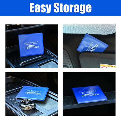 Pacific Mailer Auto Registration and Insurance Card Holder 2 Packs Car Document ID Holder Glove Box Organizer Car Accessories, Black