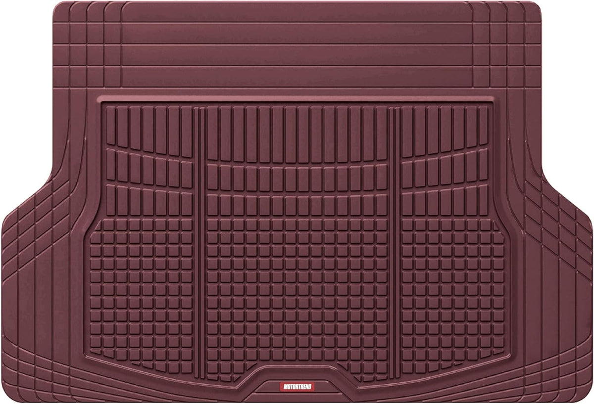 Motor Trend Premium FlexTough All-Protection Cargo Mat Liner – w/Traction Grips & Fresh Design, Heavy Duty Trimmable Trunk Liner for Car Truck SUV, Black (OF-985-BK)