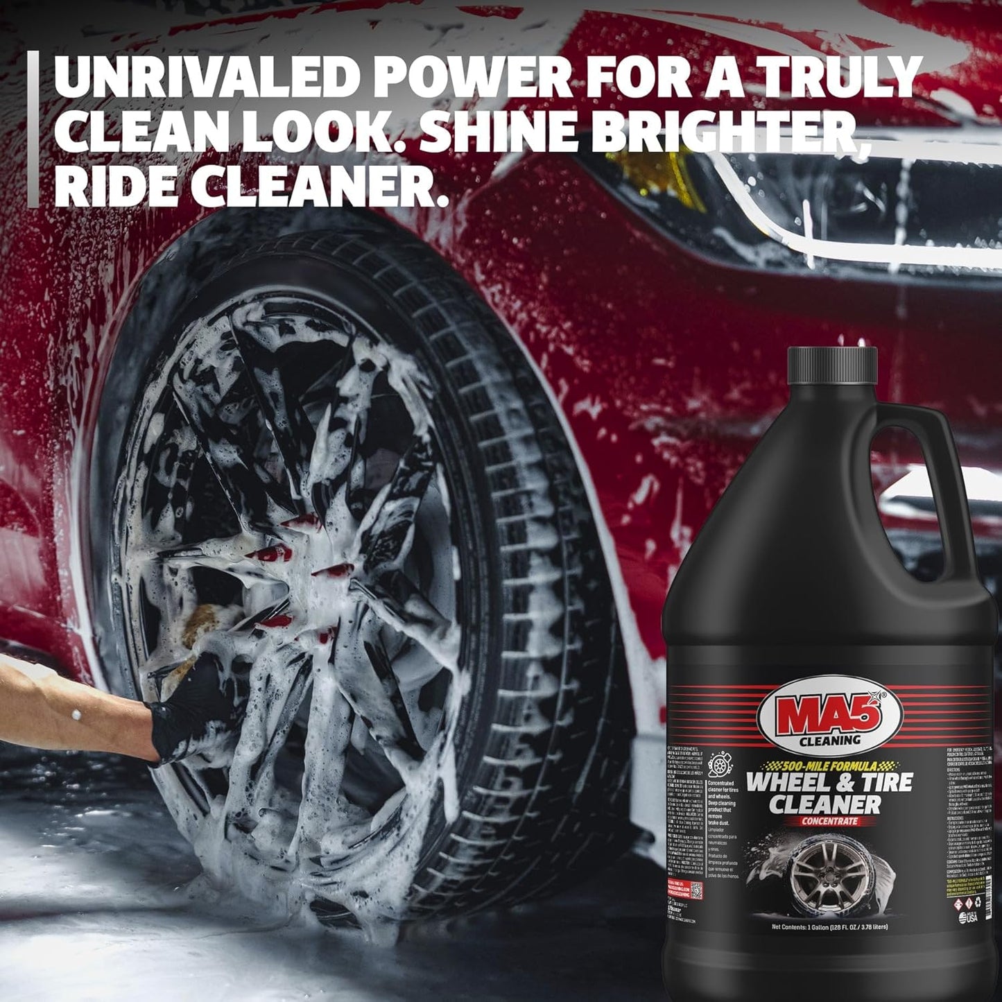 MA5X Wheel and Tire Cleaner | Concentrated, Brake Dust Remover | Wheel Cleaner Spray | 32oz Bottle | Pack of 1