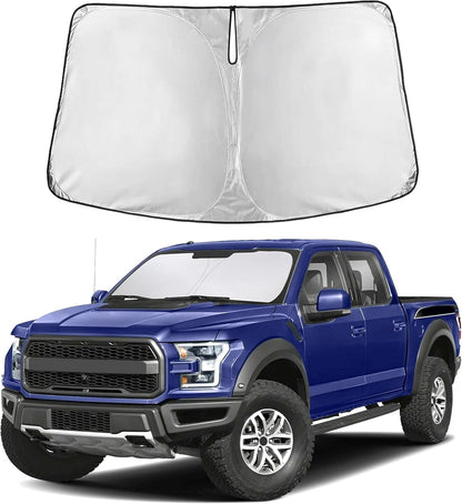 EcoNour Car Windshield Sun Shade | 2025 Upgraded Innovative No-Light-Pass Technology for Maximum Coverage | Foldable Sun Shade Keeps Your Vehicle Cool | Must-Have Car Accessories | Small (59" x 29") - Colors A
