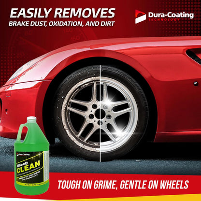 DURA-COATING TECHNOLOGY Wheely Clean - Professional Wheel Cleaner Spray - Ready-to-Use Tire Cleaner and Rim Cleaner - Suitable for Aluminum, Chrome, or Clear-Coated Wheels - Removes Brake Dust - 16 oz
