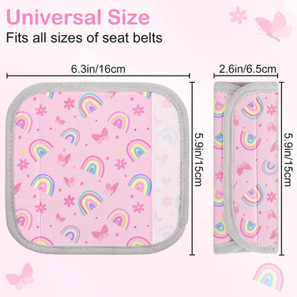 Seat Belt Cover Pad for Baby, Soft Seatbelt Cushion Covers for Kids 2Pcs Car Seat Strap Shoulder Pads for All Car Seats, Stroller, High Chair,Blue Dinosaur