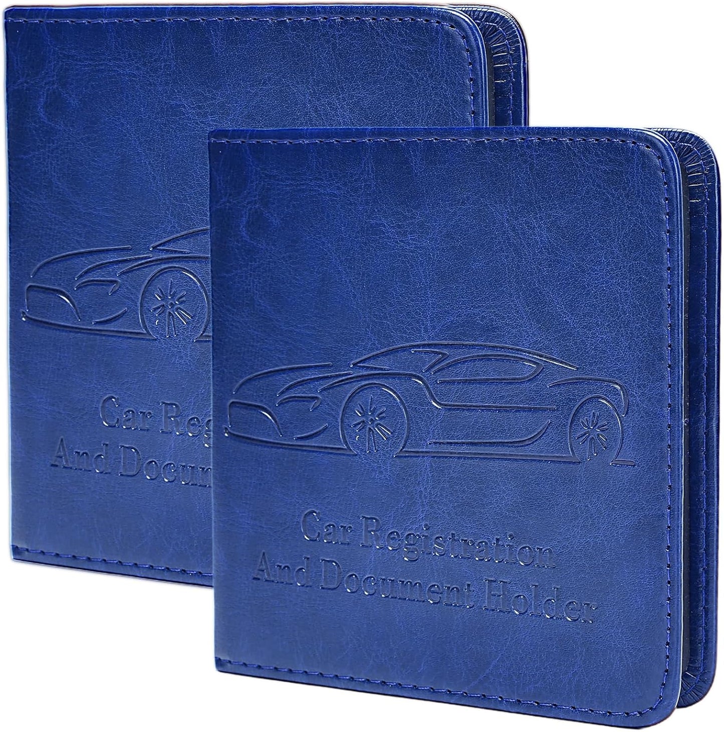 Registration and Insurance Card Holder, Vehicle Glove Box Car Organizer with Magnetic Closure, Interior Car Accessories for Documents, Cards, License Storage, 1-Pack Red