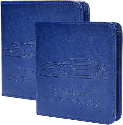 Registration and Insurance Card Holder, Vehicle Glove Box Car Organizer with Magnetic Closure, Interior Car Accessories for Documents, Cards, License Storage, 1-Pack Red