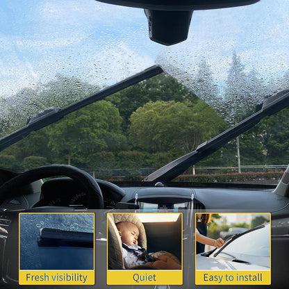 26''+18'' Front Windshield Wiper Blades Compatible with 2012-2017 Toyota Camry/2004-2009 Toyota Prius OEM QUALITY Premium All-Season Automotive Replacement Wipers (Pack of 2) - Colors A