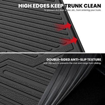 LASFIT Floor Mats for Honda CR-V 2026 2025 2024 2023 (Gasoline & Hybrid & e:FCEV), All Weather TPE Custom Fit Anti-Slip Pet Friendly Car Liners, 1st & 2nd Row Black