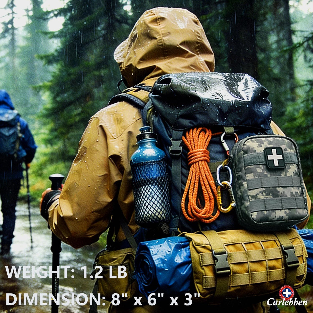 Carlebben EMT Pouch MOLLE Ifak Pouch Tactical MOLLE Medical First Aid Kit Utility Pouch (With Medical Supplies)