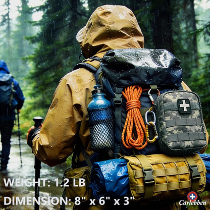 Carlebben EMT Pouch MOLLE Ifak Pouch Tactical MOLLE Medical First Aid Kit Utility Pouch (With Medical Supplies)