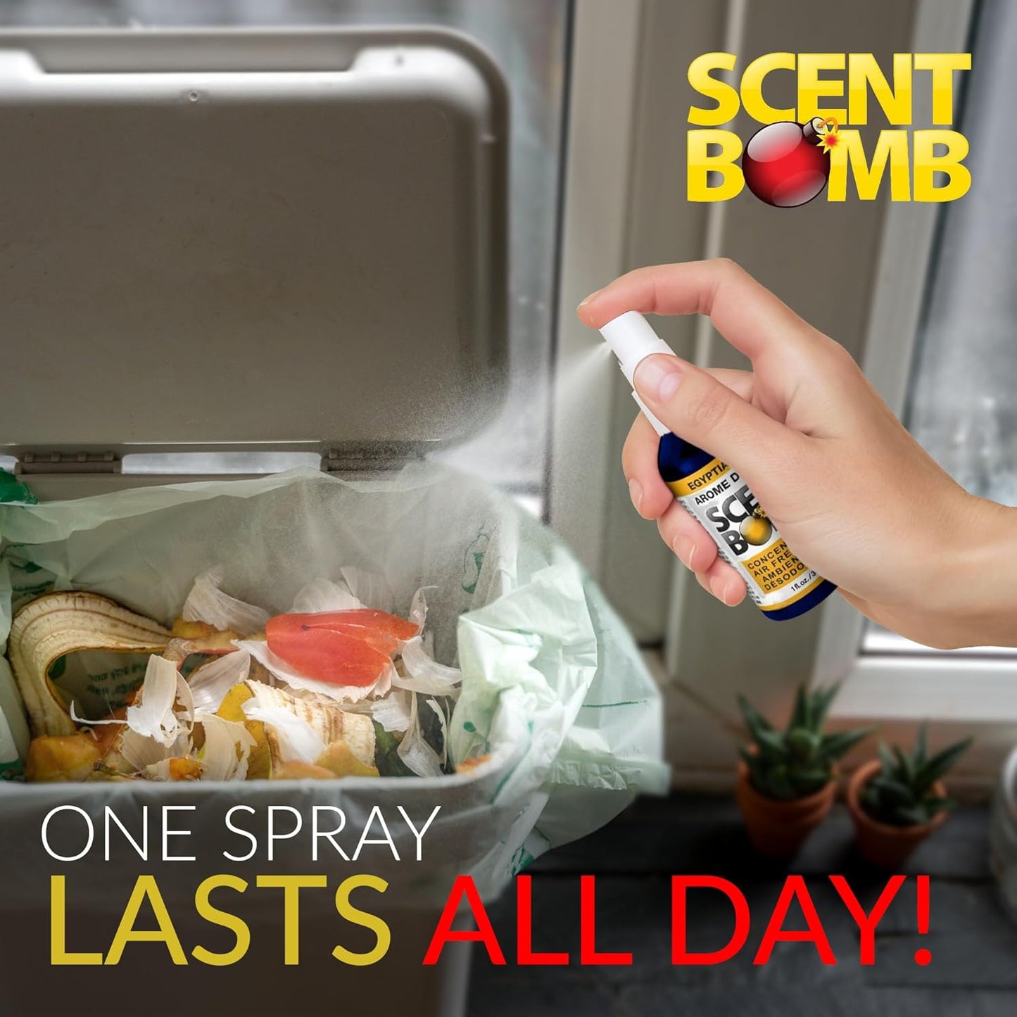 Scent Bomb Air Freshener Spray, Long-Lasting Odor Eliminator - Effective Deodorizer for Home & Car, Fresh Room Spray for Kitchen, Bathroom & Smell Neutralizer - 1 oz Pack of 4, Black Cherry Scent