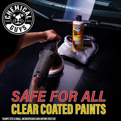 Chemical Guys C4 & P4 Clear Cut Correction Compound and Precision Paint Perfection Polish Combo - Removes Scratches, Swirls, Towel Marks, and Etching, Restores Gloss, Polishing Kit - 2 x 16 oz