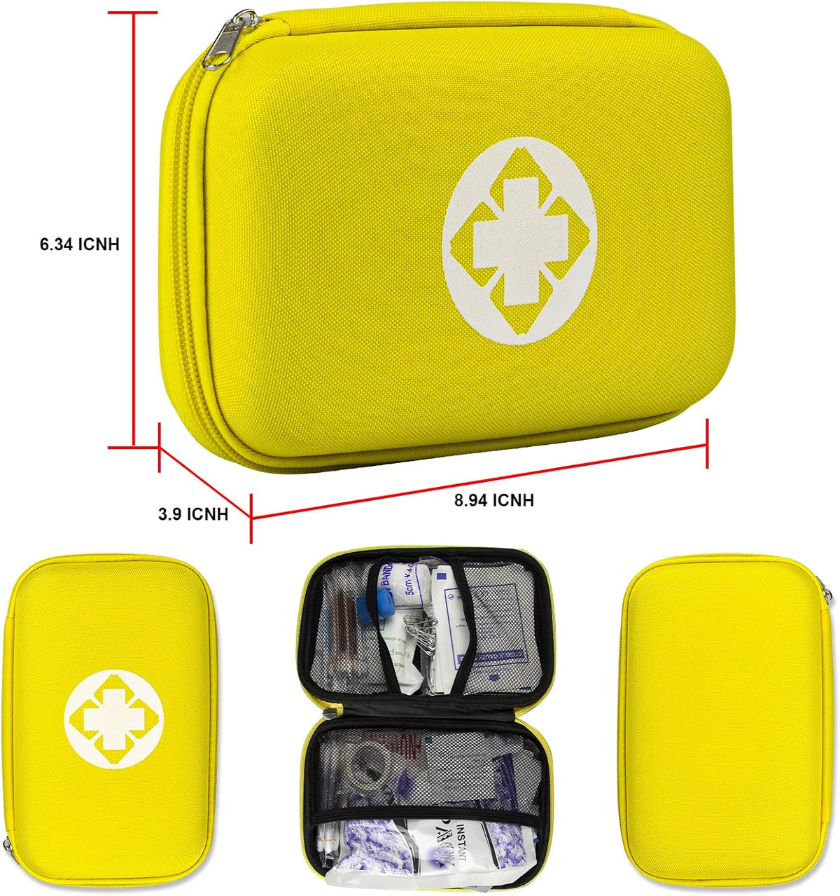 Car First Aid Kits 275Pcs Survival Gear Home Travel Size Small Emergency Kit Tactical Hiking EVA Camping Essentials Backpack Sports Office Boat Urgent Accident