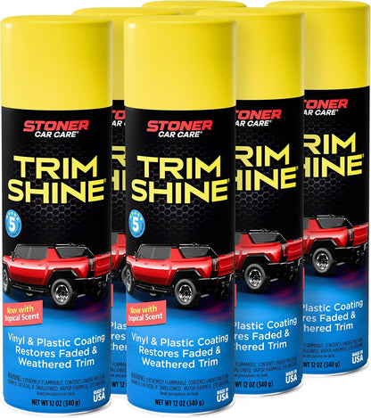 Stoner Car Care 91034 Trim Shine – Black Trim and Plastic Restorer for Cars – Vinyl and Plastic Trim Protectant Coating for Interior and Exterior Use – Fast-Drying No Sling – 12 oz