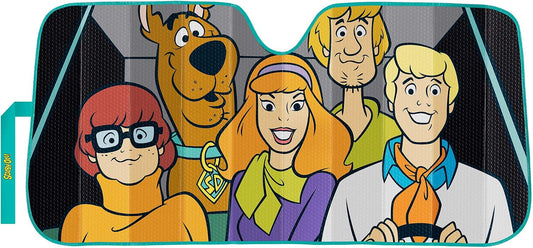 Plasticolor 003951R01 Warner Bros. Scooby-Doo Group Accordian Sunshade for Car Truck SUV, Silver