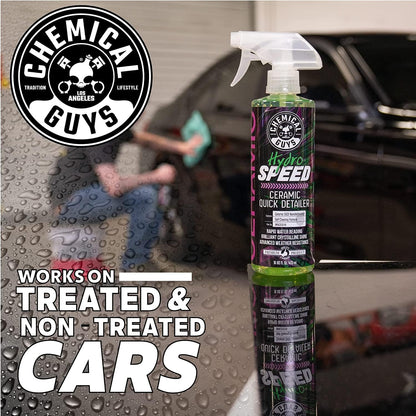 Chemical Guys HydroSpeed Ceramic Quick Detailer Spray - SiO2 Shine Car Detailer Spray for Cars, Trucks, SUVs, Motorcycles and RVs, Boosts Gloss, Hydrophobic Protection and Slickness, 128 oz