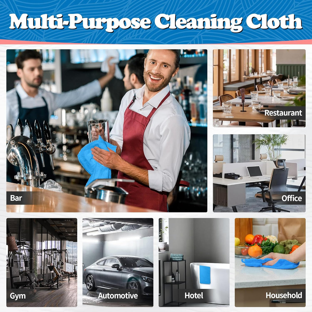 FIXSMITH Shop Towels, Pack of 200, Grey Microfiber Cleaning Cloth Bulk, Microfiber Towels for Cars, All-Purpose Absorbent Cleaning Rags, Dust Cloth for Automotive, Mechanic, Garage, 11.5 x 11.5 inch