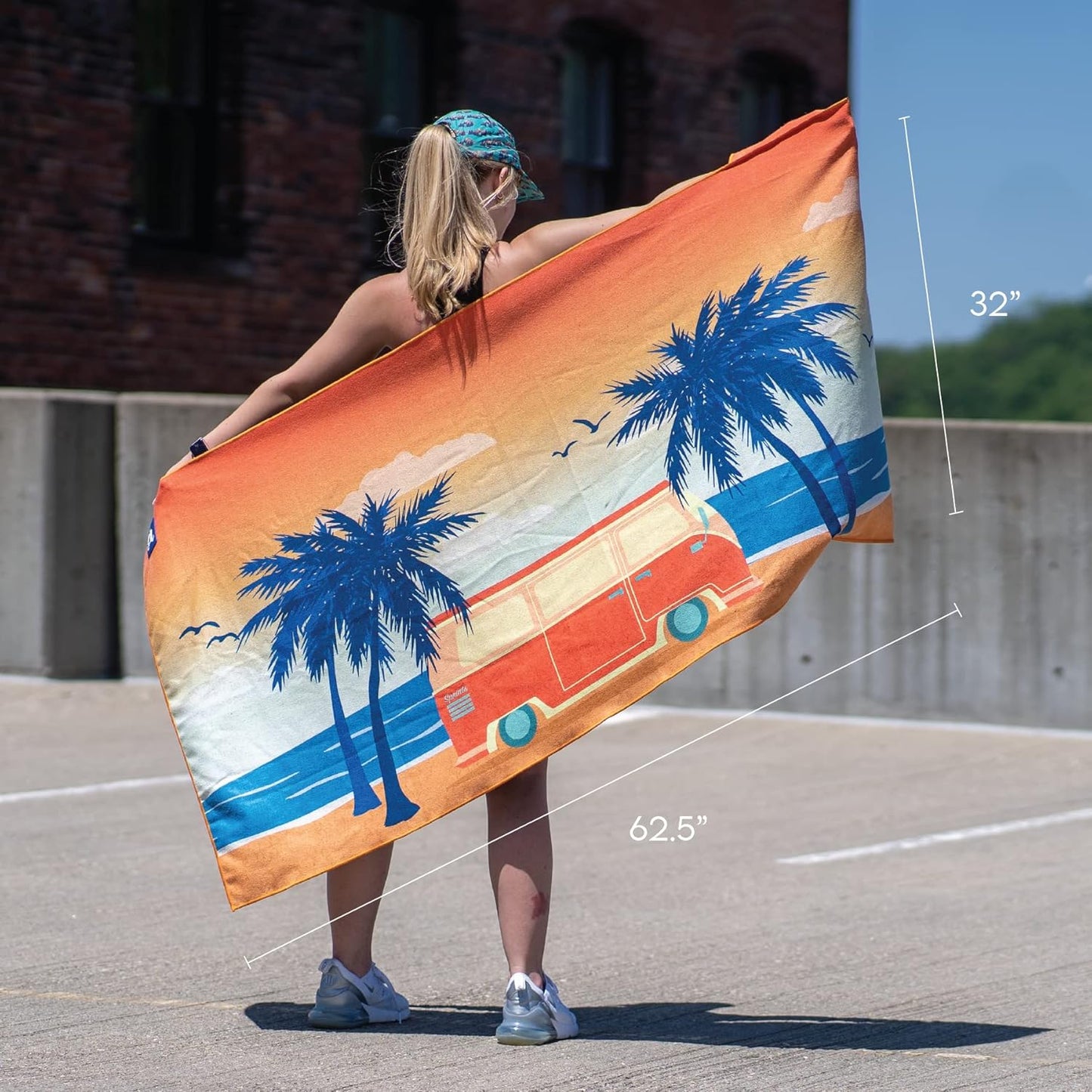 Sprints Athletic Running Towel, Full-Sized, Car Seat Cover - Performance Microfiber (Garden of Races Past)