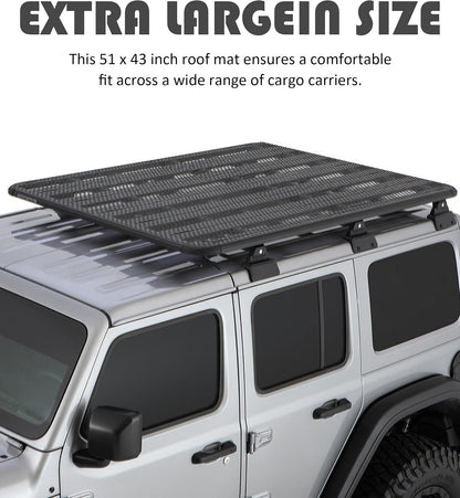 Roof Rack Pads, 51"x43" Rooftop Cargo Bag Mat,Car Accessories Roof Cargo Bag Protective Mat,Roof Mat Car Skid Proof Mat,Universal Roof Rack Pad for Protection from Car Roof Racks,Fits Most Vehicles