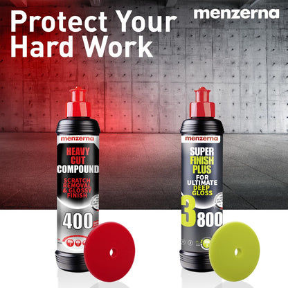 menzerna Polishing Set 8oz – HCC1000, MCC2500 & 3800 | 3-Step System for Scratch Removal, Swirl Elimination & Mirror-Like Finish