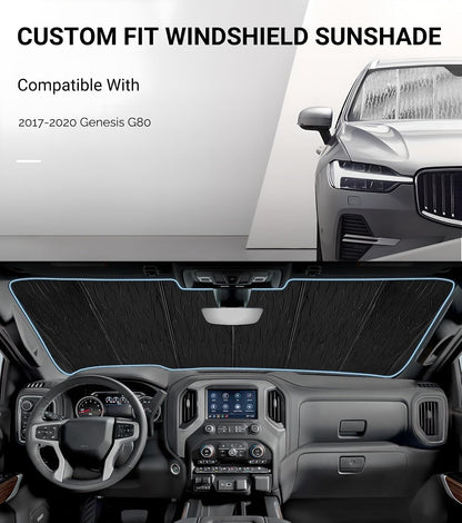 Pigenius Windshield Sun Shade for Genesis G80 2017-2020 Front Window Sunshade - AstraGuard