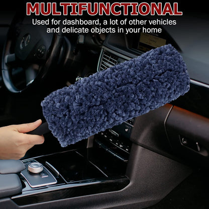 Car Duster Interior by TAKAVU, 360° Microfiber Fingers, Unbreakable Comfort Handle, Lint and Scratch Free, Include Microfiber Towel, for Car & Home Use, The Best Auto Accessories Gray