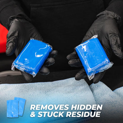 The Rag Company - Clay Bar Kit – Remove Embedded Contaminants & Restore Smooth Paint – Includes Premium Clay Bars, Clay Lubricant & Microfiber Towels - 6 Piece Kit