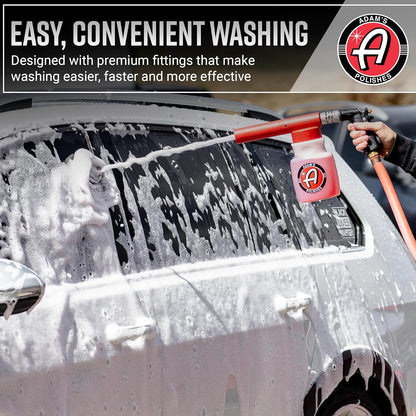 Adam's Foam Gun Car Wash Foam Sprayer - Connects to Garden Hose for Car Washing, No Pressure Washer Required, Use Snow Foam Blaster with Car Soap, Shampoo or Detergent