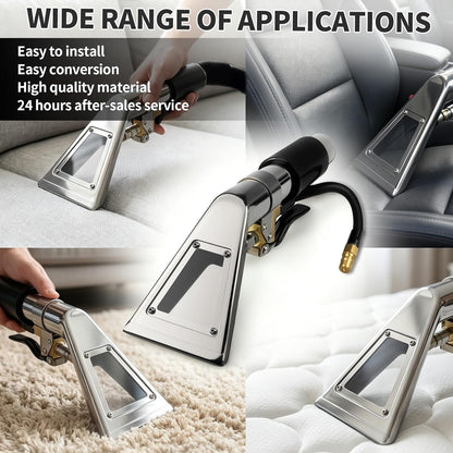 Shop Vac Extractor Hose Kit, Stainless Steel Extractor Wand with Viewing Window and Hose for Upholstery, Carpet Cleaning & Auto Detailing Shop Vacuum with Vacuum Hose, Waterline & Adapter Extractor