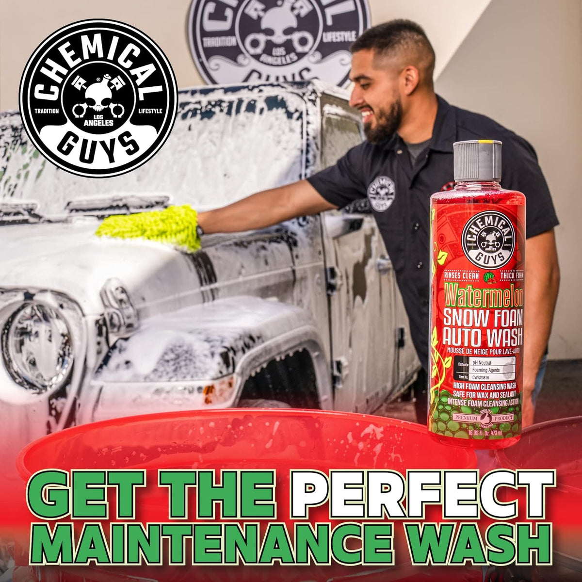 Chemical Guys Car Wash Soap for Foam Cannon or Bucket, Honeydew Snow Foam Car Wash Soap for Trucks, Motorcycles, RVs & More, Super Suds, Honeydew Scent - 128 oz (1 Gallon)