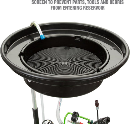 OEMTOOLS 87042 18 Gallon Portable Oil Lift Drain, Waste Oil Drain with Steel Waste Oil Container, Oil Changing, Oil Dolly for Motor Oil Drain, Funnel Drain