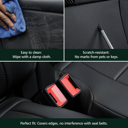 for Ford F150 Seat Covers 2015-2023 2024 2025 2026,Full Set Leather Waterproof Black Trucks Pickup Seat Covers Custom Fit for Ford F150 Accessories,Car Seat Cover for SuperCrew/CrewCab(XL,XLT)