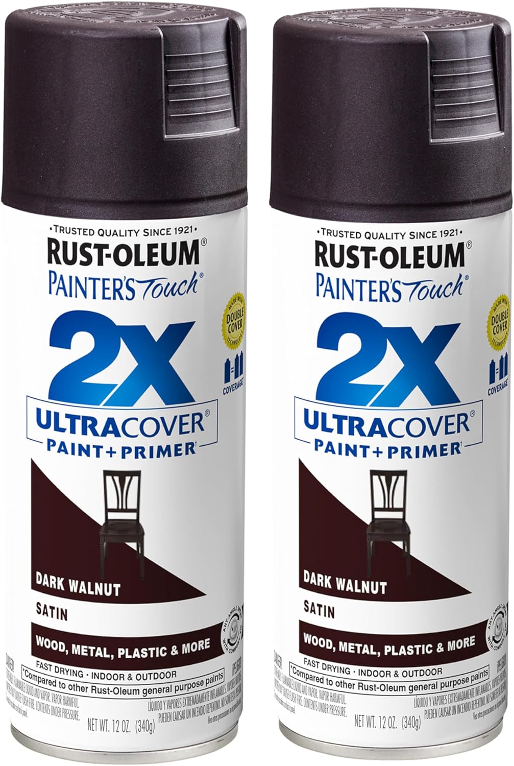 Rust-Oleum 334029 Painter's Touch 2X Ultra Cover Spray Paint, 12 oz, Gloss Clear - Colors A