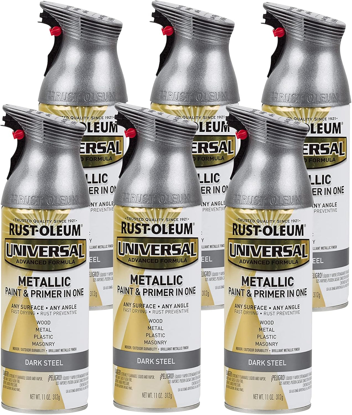 Rust-Oleum 302151 Universal All Surface Clear Topcoat Spray, 11 oz, Dead Flat Clear - Colors A
