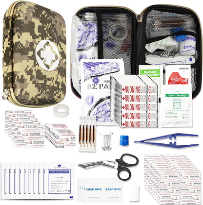 276PCS First Aid Kit Home Car Camping Hiking Emergency Supplies Small Compact Lovely Bag for School Outdoor, Basic Outdoor Essentials Survival Kit for Travel AMORNING