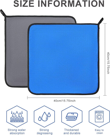 Nuenen 20 Pcs Microfiber Car Drying Towels Microfiber Cleaning Cloth 800 GSM Thick Plush Cleaning Dusting Cloth Auto Detailing Absorbent Towels Rags for Car Household Kitchen Window(Grey and Yellow)