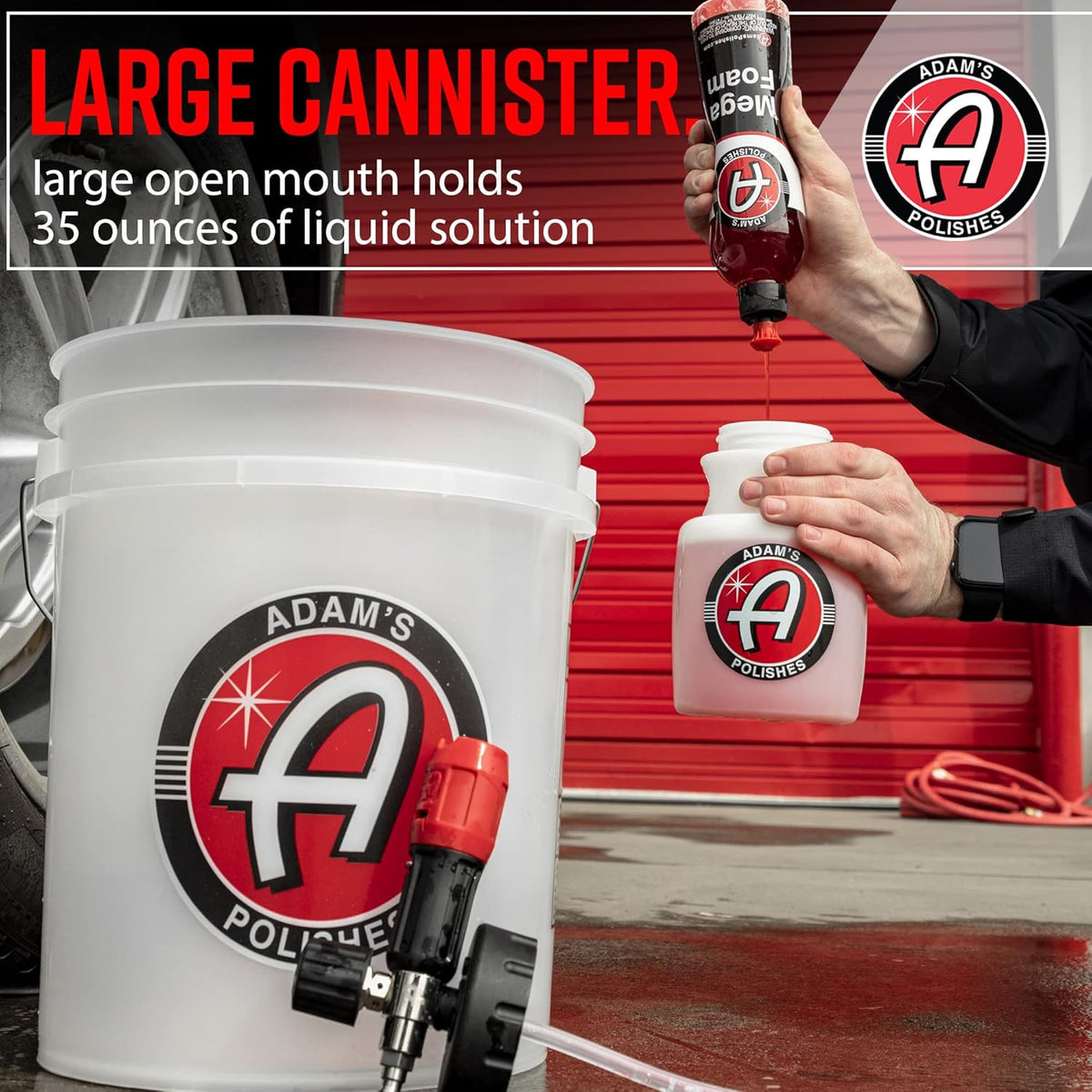 Adam's Polishes Premium Foam Cannon - Soap Sprayer for Car Wash | Sprayer Cannister for Pressure Washer 1/4" Quick Disconnect