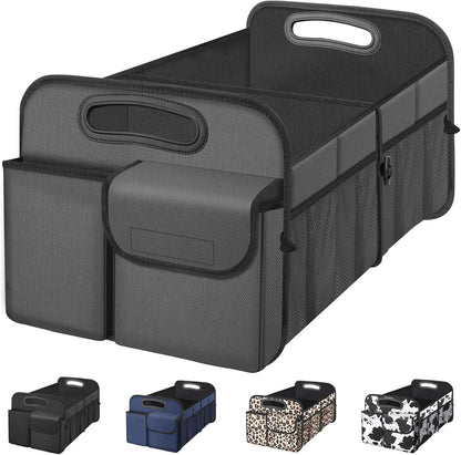 Femuar Car Trunk Organizer with Large Capacity Waterproof Car Accessories for Women & Men, Collapsible Trunk Organizer for Suv/Jeep/Sedan,Tools (Black, Standard)