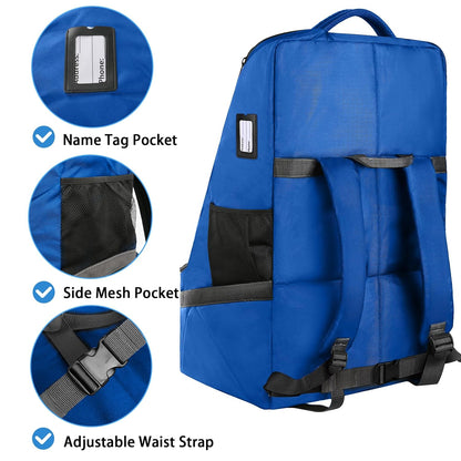 YOREPEK Padded Car Seat Travel Bag Backpack for Airplane, Heavy Duty Car Seat Bags for Air Travel, Carseat Cover for Airplane Travel with Shoulder Strap, Car Seats Carrier for Airport, Black
