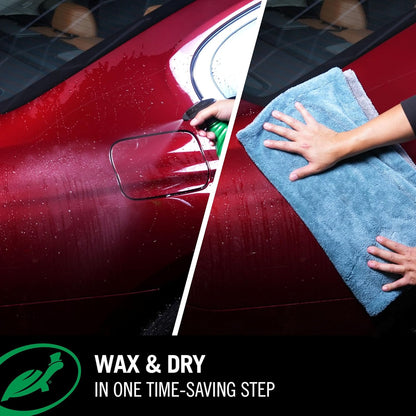 Turtle Wax 50834 1-Step Wax and Dry, Quick and Easiest Step to High Shine, for Cars, Trucks, Motorcycles and RVs, 26 oz. Double Pack with Microfiber Towel