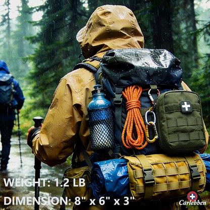 Carlebben EMT Pouch MOLLE Ifak Pouch Tactical MOLLE Medical First Aid Kit Utility Pouch (With Medical Supplies)