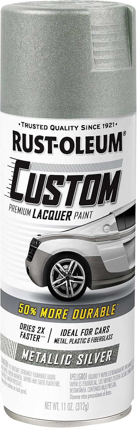 Rust-Oleum 323383 Automotive Custom Lacquer Spray Paint, 11 oz, Gloss Clear