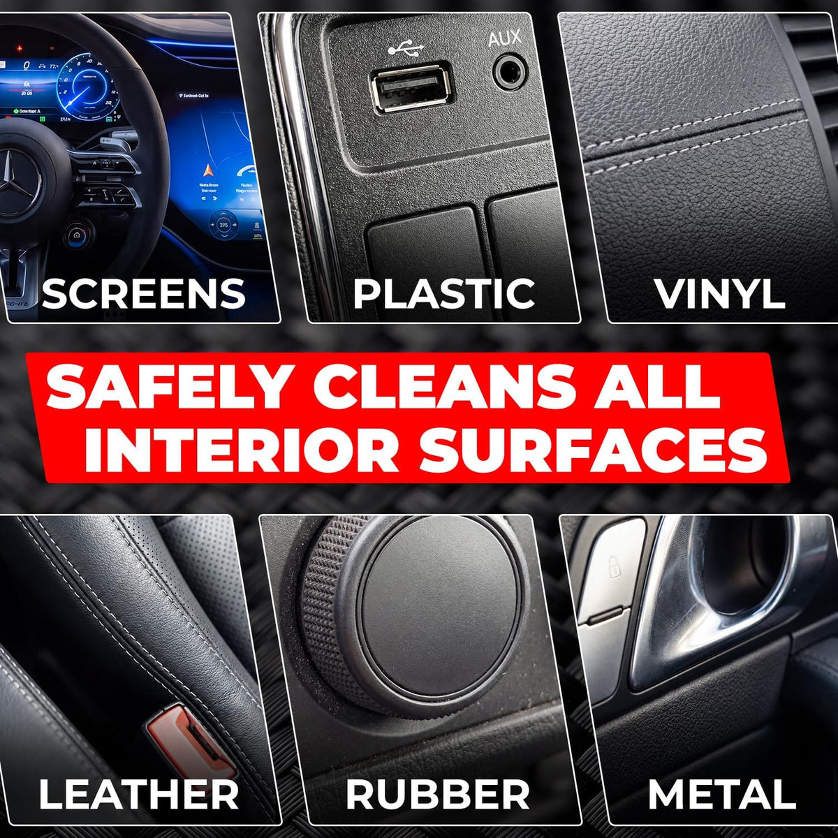 SHINE ARMOR Car Interior Cleaner & Protectant - Interior Detailer Spray with UV Defense, Streak-Free Car Cleaning Spray for Dashboard, Leather, Vinyl, Plastic & Rubber - Trucks, SUVs & RVs - 8 fl oz