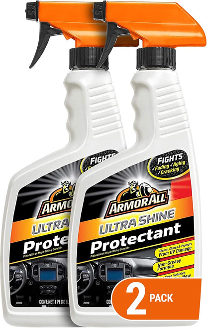 Armor All Interior Car Cleaner Spray Bottle, Protectant Cleaning for Cars, Truck, Motorcycle, Ultra Shine, 16 Fl Oz, Pack of 6, 10345