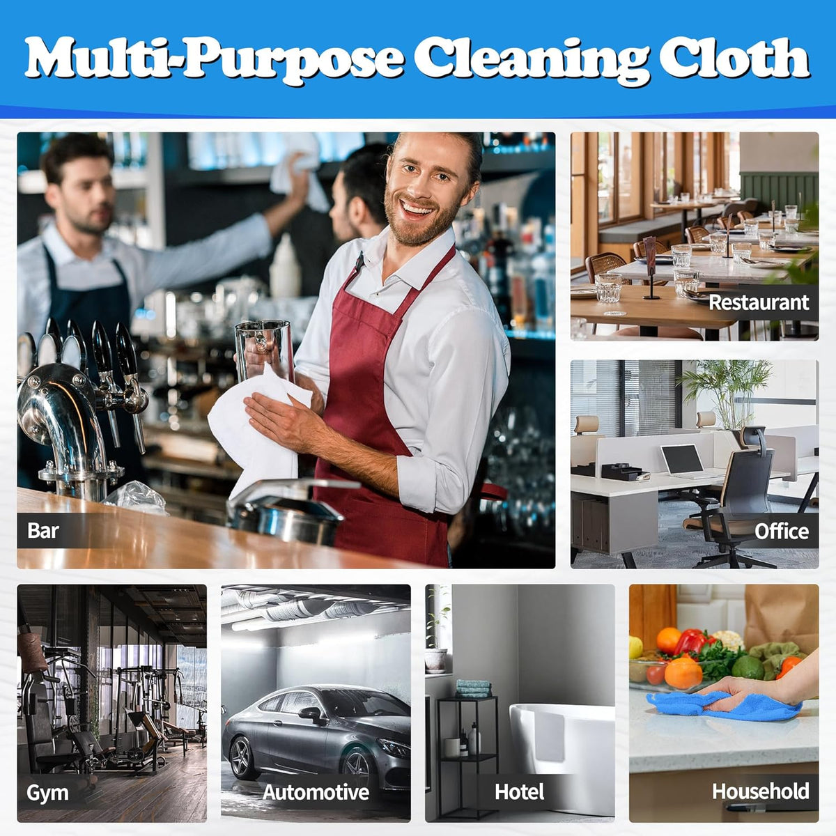 FIXSMITH Shop Towels, Pack of 200, Grey Microfiber Cleaning Cloth Bulk, Microfiber Towels for Cars, All-Purpose Absorbent Cleaning Rags, Dust Cloth for Automotive, Mechanic, Garage, 11.5 x 11.5 inch