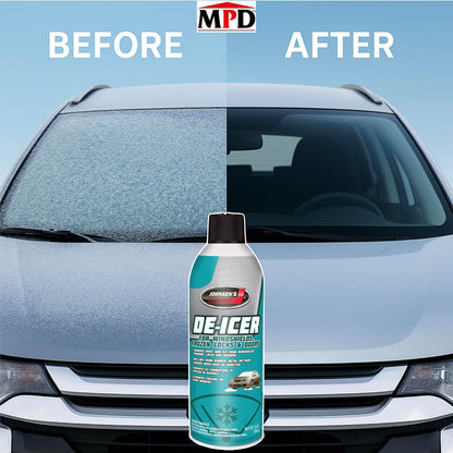 MPD Cobalt Charm Windshield De-Icer Spray – Fast Acting Ice & Frost Remover for Car Windows, Mirrors, Locks & Doors | Prevents Refreezing | Safe for Paint, Metal & Rubber | 10 oz Aerosol Can (2-Pack)