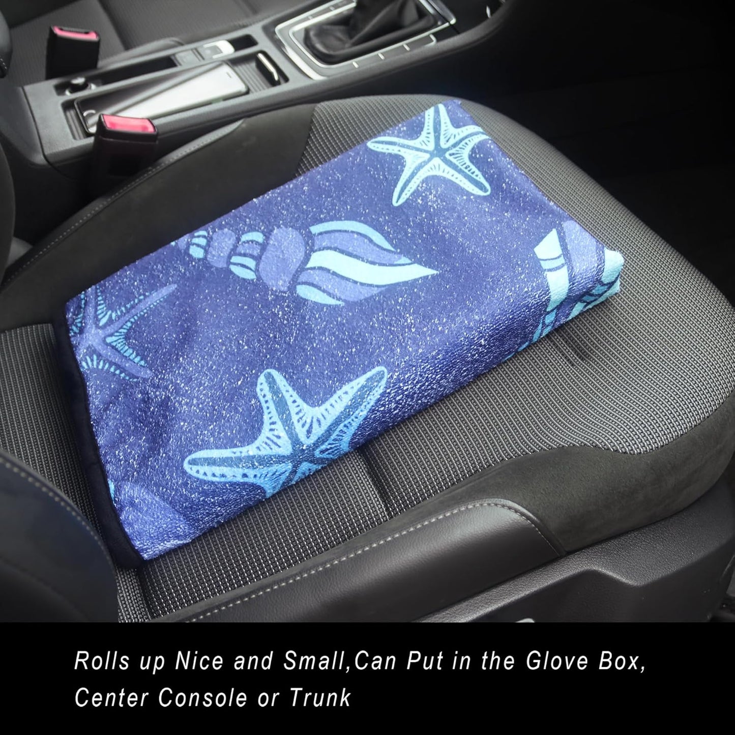 Car Seat Cover Protector Front Seats,for Gym Workout,Running,Swimming,Beach and Hiking,Waterproof Sweat Towel Bucket Seat Covers for Cars SUV Trucks (Black, 1Pcs)