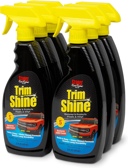 Stoner Car Care 92034-2PK Trim Shine – Black Trim and Plastic Restorer for Cars – Vinyl and Plastic Trim Protectant Coating for Interior and Exterior Use – Water-Based Formula – 22 fl oz (Pack of 2)
