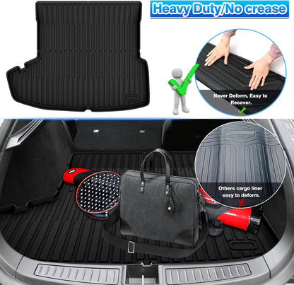 Rav4 Cargo Liner - Trunk Mat for Toyota RAV4 2019-2024 2025, All Weather Cargo Mat for rav4 Accessories, Heavy Duty (Fit for All Models)