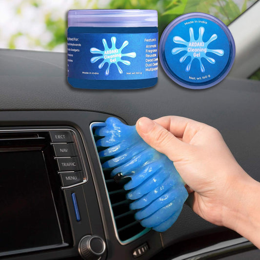 Car Cleaning Gel Multipurpose Car AC Vent Interior Dust Cleaning Gel Jelly Car Interior Keyboard PC Laptop Electronic Gadget Cleaning Kit with Fregrance (Cleaning Gel + Windshield Tablet)